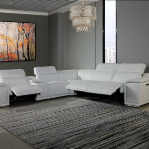 212" X 240" X 19"1.2" Dark Grey Power Reclining 6"PC Sectional