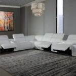 154″ X 200″ X 162.2″ White Power Reclining 8PC Sectional