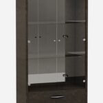 40.5″ X 15.5″ X 76.5″ Gray  Vetrine