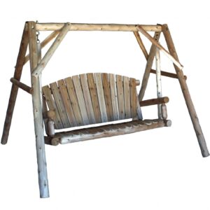 Brown Patio Armchair with Cross Back Design
