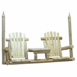71′ X 24′ X 49′  Natural Wood Tete-A-Tete Porch Swing