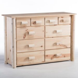 58" Black Six Drawer Double Dresser