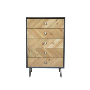 29' Black and Brushed Bronze Dresser