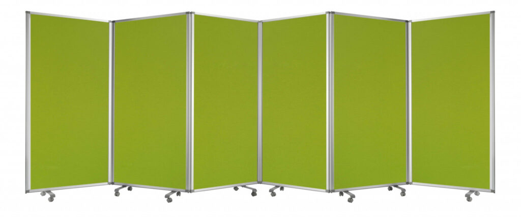 212 x 1 x 71 Green Metal 6 Panel Screen