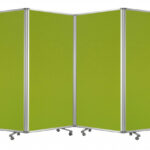 212 x 1 x 71 Green Metal 6 Panel Screen