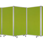318″ x 1″ x 71″ Green, Metal, 9 Panel, Screen