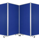 212 x 1 x 71 Blue Metal 6 Panel Screen