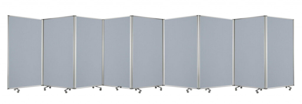 318″ x 1″ x 71″ Metal, Grey, 9 Panel, Screen