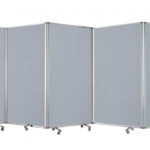318″ x 1″ x 71″ Metal, Grey, 9 Panel, Screen