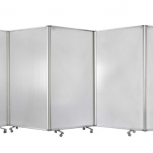 3 Panel Mocha Room Divider with Tri-fold Design