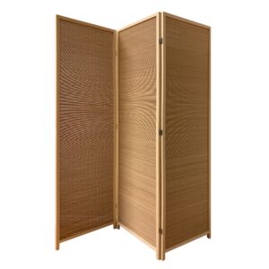 50" x 1" x 52" Brown, Wood, Shoji Stand Screen
