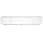 Crisp High Gloss White Lacquer Media TV Stand