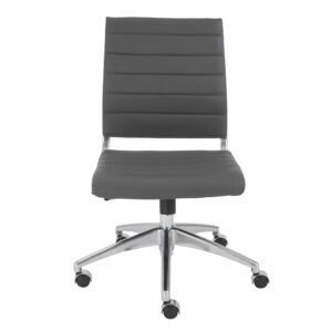 22.37" x 25.5" x 41.5" Black Leather Chair