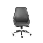 26.75″ X 26″ X 40.75″ Armless Low Back Office Chair in Gray with Chromed Aluminum Base