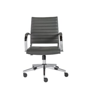 22.37" x 25.5" x 41.5" Black Leather Chair