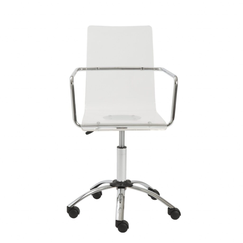 20.52″ X 22.01″ X 39.49″ Office Chair in Clear with Chromed Steel Base