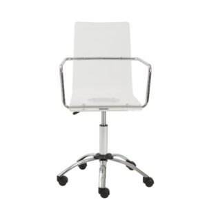 21.26" X 25.60" X 37.21" Tilt Office Chair in Light Gray Fabric and Dark Gray Leatherette with Black Base