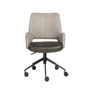 White Leather Executive Chair with Lumbar Support