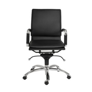 White Faux Leather and Stainless Adjustable Bar Stool