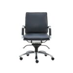25.99″ X 26.78″ X 38.39″ Low Back Office Chair in Blue with Chromed Steel Base