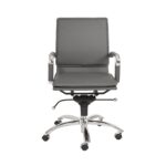 25.99″ X 26.78″ X 38.39″ Low Back Office Chair in Gray with Chromed Steel Base