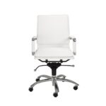 25.99″ X 26.78″ X 38.39″ Low Back Office Chair in White with Chromed Steel Base