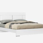 76 X 80 X 46 White Stainless Steel King Bed