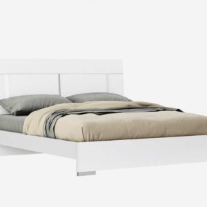 73' X 89' X 76' PU Vintage Oak Wood Upholstery Queen Bed