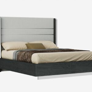 76 X 80 X 60 Gray Stainless Steel King Bed