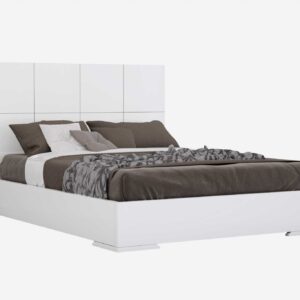 Contemporary Walnut Finish Twin over Full Bunk Bed with Storage