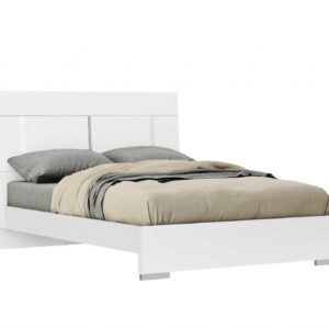 45.5' X 82' X 85' White Wood Twin Bed