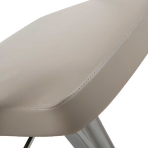 16.5 X 20 X 32-42 White Stainless Steel Bar Stool