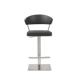 16.5 X 20 X 32-42 White Stainless Steel Bar Stool