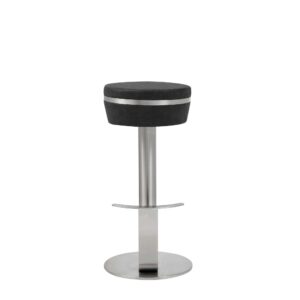 42" Black Solid Wood and Natural Counter Stool