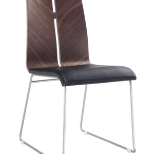 Glam Espresso Brown and Chrome Tufted Leather Armchair