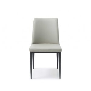 28" Modern Grey Linen Fabric Chunky Wingback Chair