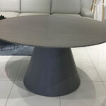 59 X 59 X 30 Grey Veneer Dining Table