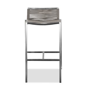 16.5 X 20 X 32-42 White Stainless Steel Bar Stool