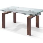 63 X 35 X 30 Walnut Solid Wood Extendable Dining Table