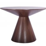 47 X 47 X 30 Walnut Veneer Round Dining Table