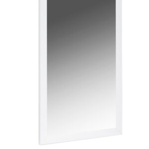 34 X 3 X 50 White Glass Mirror