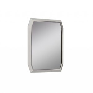 34 X 3 X 50 White Glass Mirror