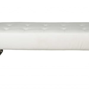 48' X 20' X 19' Beige And Chrome Elegant Bench