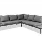 Gray on Gray Cushioned Sectional and Coffee Table Set