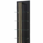 24 X 13 X 77 Back Glass Bookshelf