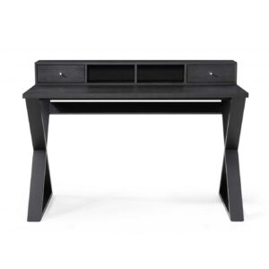 Nory Light Gray Oak Three Drawers Computer Desk