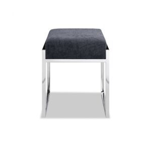 1 x 19 x 19 Gray Tweed Storage  Ottoman