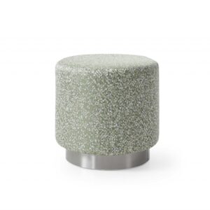 1 x 19 x 19 Gray Tweed Storage  Ottoman