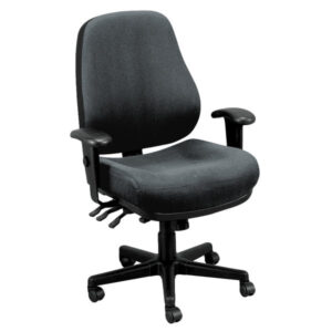 26" x 27.5" x 40" Black Mesh Low Tilt Chair