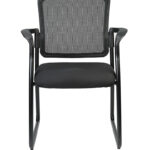 25.5″ x 23.5″ x 35.5″Black Mesh Fabric Guest Chair
